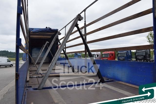 Auflieger mit Pritsche & Plane FLIEGL Hangler Megatrailer Schräglader Coil Bordwand gebraucht