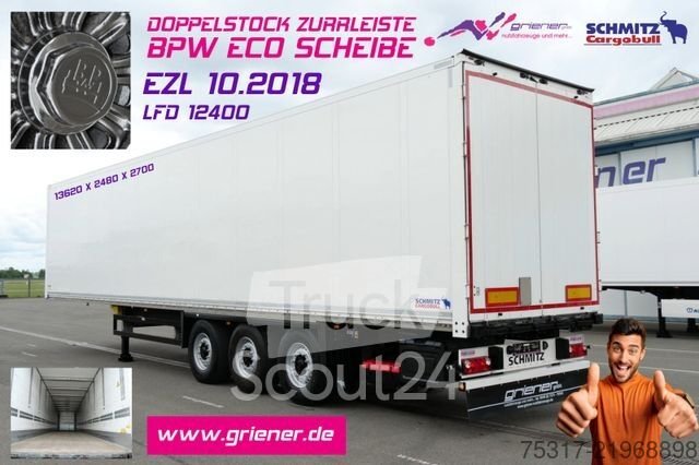 Kofferauflieger SCHMITZ CARGOBULL SKO 24/ DOPPELSTOCK /LASI 12642 XL /BPW 430 mm gebraucht