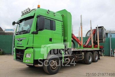 Holztransporter LKW MAN TGX 33.500 6x6H BL HOLZ KRAN PENZ 12Z9.50 Nr 010 gebraucht