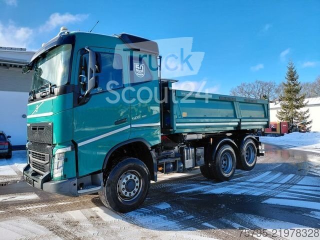 Dreiseitenkipper LKW VOLVO FH 500 6x6 X-Track 3-Achs Kipper angetriebene Li gebraucht