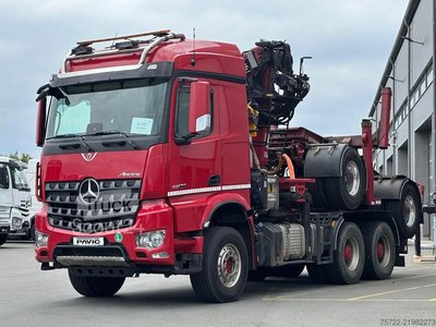 Holztransporter Mercedes-Benz Arocs 3358 6x4 BB mit EpsilonS290Z96 DOLL RATIO+ gebraucht