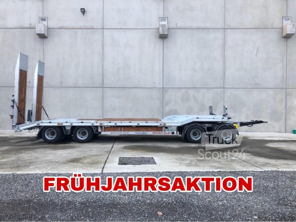Tieflader Anhänger Möslein T 4 VB H1  neuer 4 Achs Tieflader hydraulischen Rampen neu