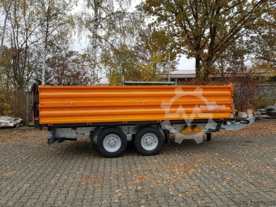 Möslein TTD13- BA Orange 13 t Tandem Kipper Tieflader mit Bordwand- Aufsatz -- Neufahrzeug --
