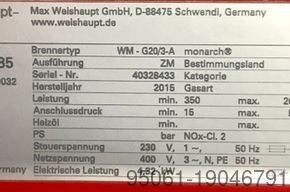 WEISHAUPT WM-G20 / 2600kw WM-G30 / 1800kw, WM-G20 / 1600kw