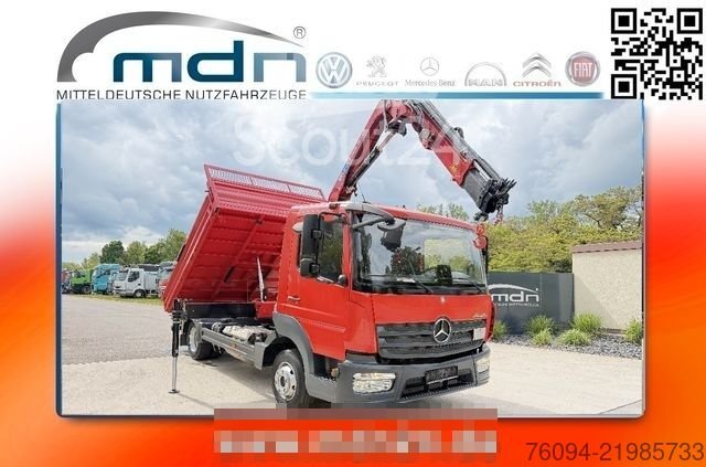 Trojstranná sklápěčka MERCEDES-BENZ Atego 818 Dumper KRAN Gripper FUNK AHK