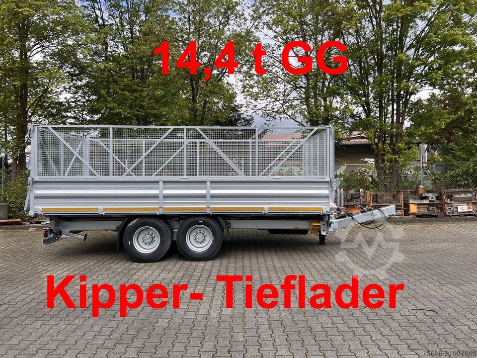 Möslein TTD 14  5,70 m  14 t Tandem- Kipper Tieflader 5,70 m lang, Breite Reifen-- Neufahrzeug --