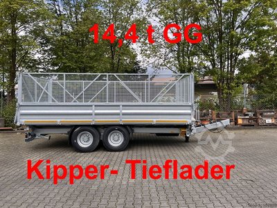 Möslein TTD 14  5,70 m  14 t Tandem- Kipper Tieflader 5,70 m lang, Breite Reifen-- Neufahrzeug --
