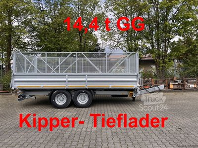 Tilting trailer Möslein TTD 14 5,70 m 14 t Tandem- Kipper Tieflader 5,70 m long, width tyre-- new vehicle -- new