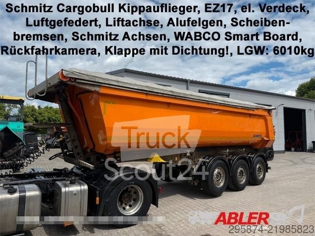 Kipper Auflieger SCHMITZ CARGOBULL Kippauflieger el. Verdeck Liftachse Alufelgen gebraucht