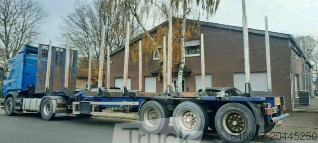 Holztransporter Kässbohrer SCV Plattform Mit Rungen 3 Achser gebraucht