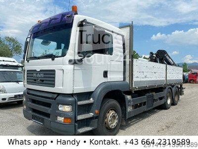 вантажівки з перевезенням (відкрито) MAN TGA 33.430 6x4 BB Pritsche Kran Bj 2007 використовується