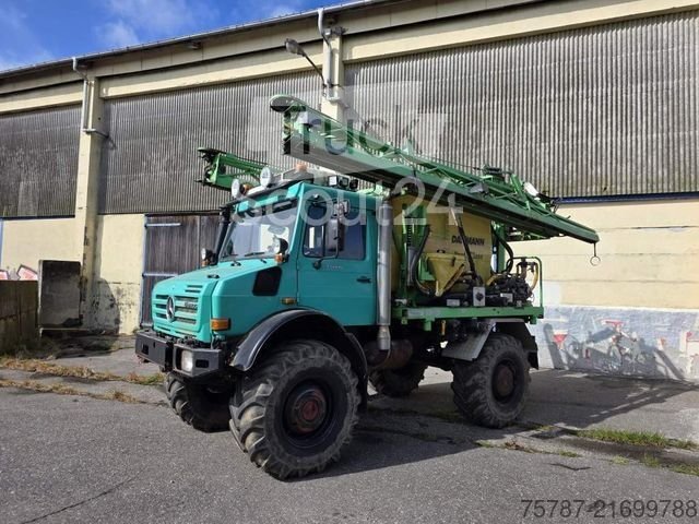 шасі вантажівки UNIMOG U5000 4x4 шасі, стоячий клімат, 4374/45 використовується