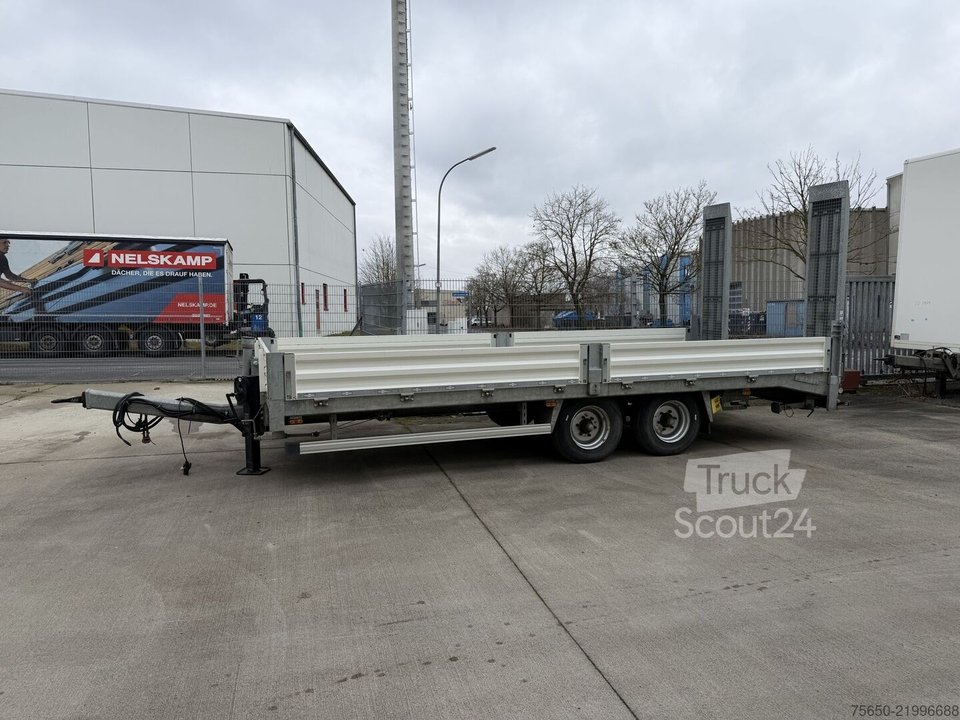 Low loader trailer tt tandem depth loader, hydr. ramps, little used