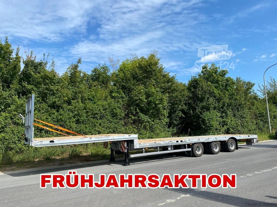 Semi-trailers with open pinch Möslein ST 3-Plato 9,4 3 axles saddle depth loader Plato 45 t GGfor finished parts, construction machines