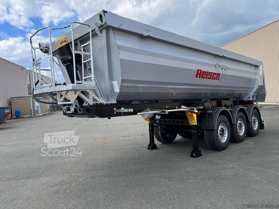 Tilt semi-trailer External flap Reisch 25m 3-axle ratchet semi-trailer steel trough