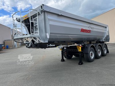 Tilt semi-trailer External flap Reisch 25m 3-axle ratchet semi-trailer steel trough