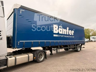 Semitrailers with Pritsche & Plane Citysattel steered tarpaulins semitrailers with LBW+ZWG used