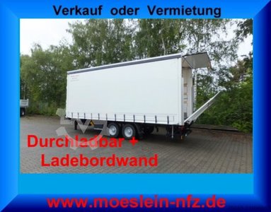 Möslein TPS 11 DL 7,30 new tarpaulin trailer, loading port + loading bar