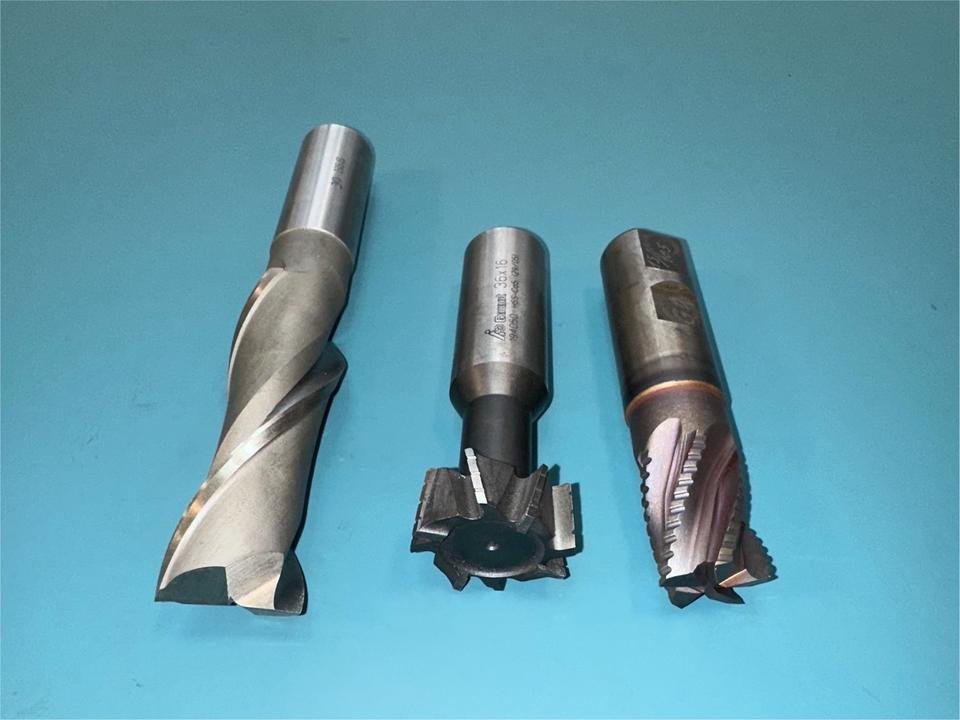 3x HSS Shaft Mills Schrupp-Fräser Schlicht-Fräser T-Nutenmiller