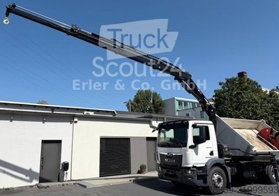 Трехсторонний грузовик MAN 18.320 TGM, HIAB 118, Funk, захват, используется немедленно