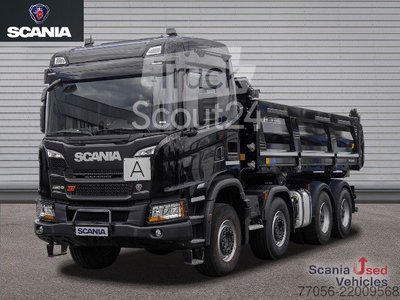 Трехсторонний грузовик Scania G 460 B8x4HZ XT - Meiller TRIGENIUS D421 / Bordmat используется