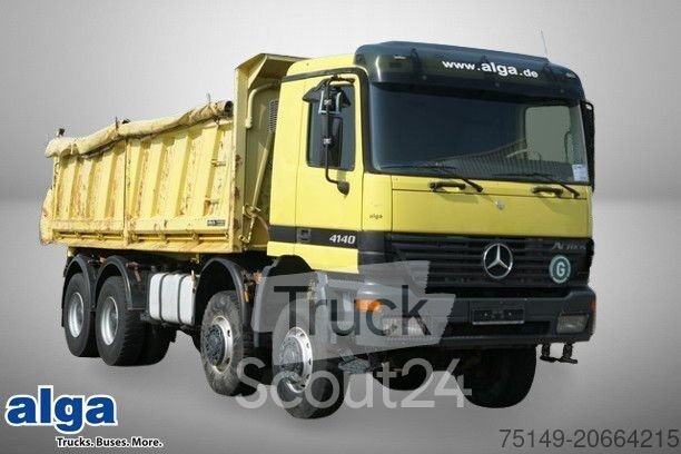 Kipper Truck MERCEDES-BENZ 4140 AK Actros 8x8, Meiler, Allrad, Rollplane используется