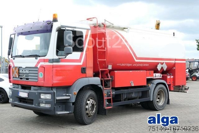 Грузовик с танковой сборкой MAN 18.280 TGM, 14м, 3 камеры, 2х шланг барабан используется
