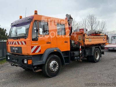Kipper LKW MAN LE18.280 Doka/7Sitze/Automatik/Kipper/Kran/Winde gebraucht