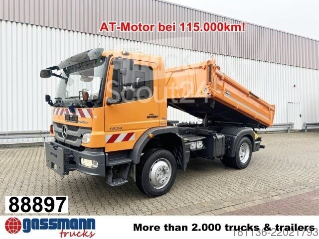 dump truck Mercedes-Benz Atego 1624 AK 4x4, winter service equipment, used