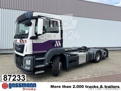 truck chassis MAN TGS 26.320 6X2-4 BL, steering/lift axle, used