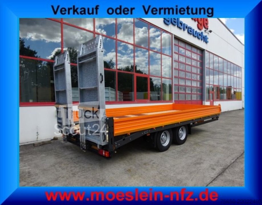 Low loader trailer Möslein TTT 11-6,2 BR Orange Tandemtieflader with wide rampsNew vehicle