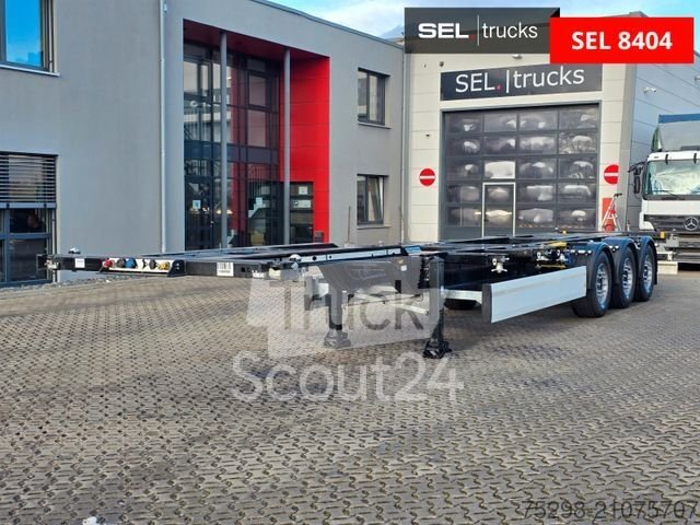 напівпричепний замінний шасі KRONE SD / Lift axle / телескоп / 11.908 - 13.403 використовується
