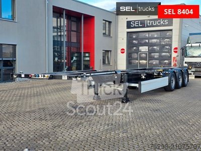 напівпричепний замінний шасі KRONE SD / Lift axle / телескоп / 11.908 - 13.403 використовується