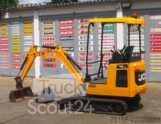 Mini excavator JCB 16C-1 T3 * * 2x lžička * * použitý