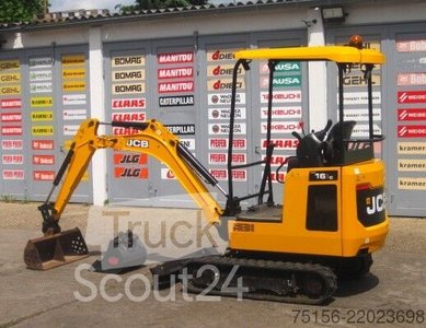 Mini excavator JCB 16C-1 T3 * * 2x lžička * * použitý