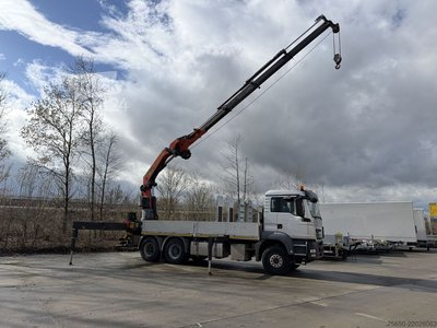 Використовується вантажівка з перевезенням (відкрито) MAN Truck & Автобус TGA08 TGS 26.440 6 x 4 BL з краном PK53002