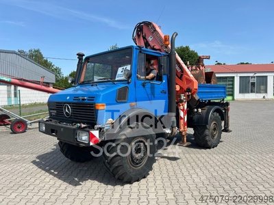Вантажівка з павук (відкрито) UNIMOG U 1650 / Atlas 130.1 / Gripper / Вітер використовується