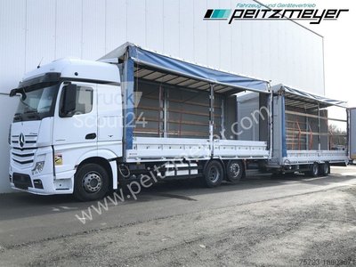 Вантажівка з Pritsche & Plane Mercedes-Benz Actros 2542 LL Pritsche, EU 6, Кліматичний, стійкий клімат, Використовується