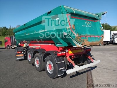 Tilt semi-trailer SCHWARZMÜLLER 3-A STAHL HARDOX 25m3 ALCOA SAF 6320kg tarpaulin used