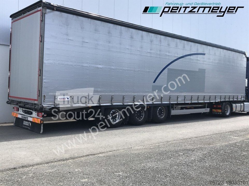 Semitrailers with Pritsche & Plane Schmitz Cargobull 3 axles SCS 24/L-13.62 Mega, Power-Curtain used