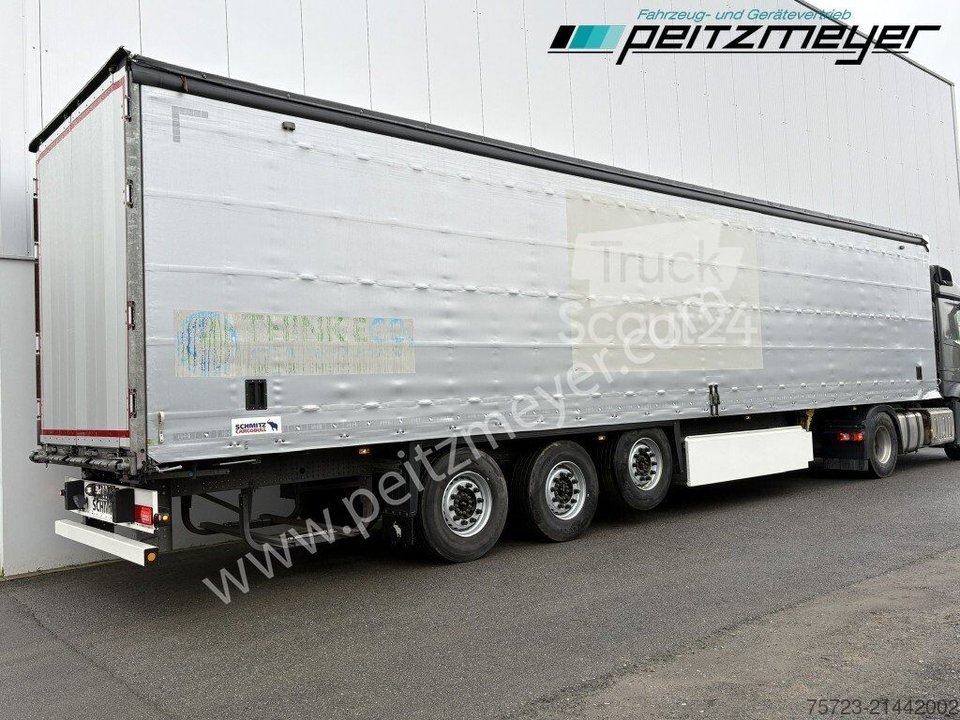 Semi-trailers with Pritsche & Plane Schmitz Cargobull 3 axles Pritschenauflieger Speed Curtain 2 x, Edscha, RSAB, Pal-Kasten g
