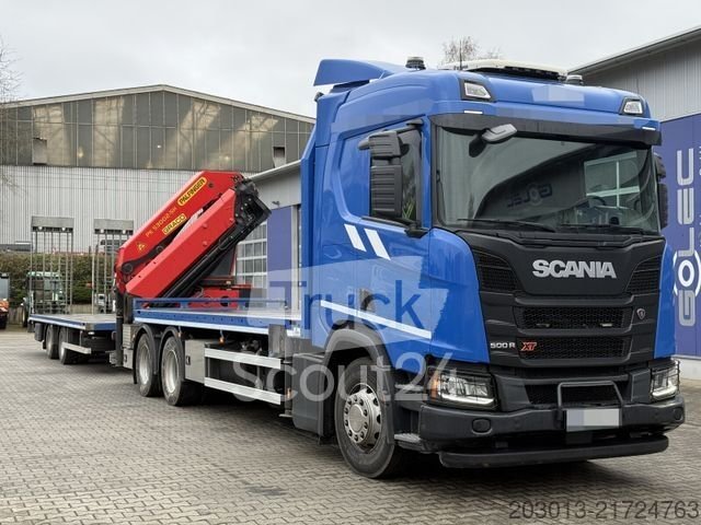 LKW mit Pritsche (offen) SCANIA R500 6x4 Pritsche mit Kran Palfinger PK53002 SH gebraucht