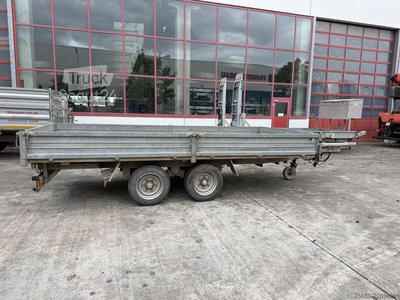Низький причіп для навантажувача Roeger TT Tandem Pritsche- Tieflader використовується