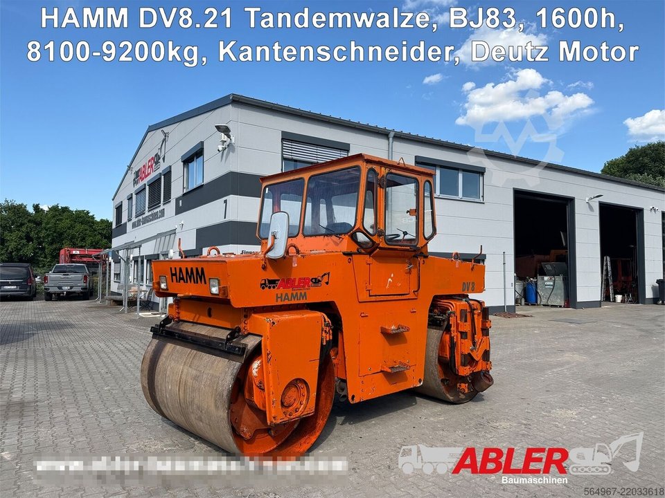 Hamm DV8.21 Tandemwalze Kantenschneider