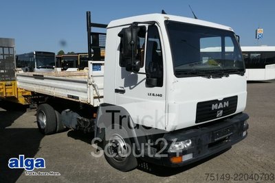 Тристоронній наконечник MAN 8.140 LE 4x2, Meiller, AHK, 3. Сіет, Настій використовується