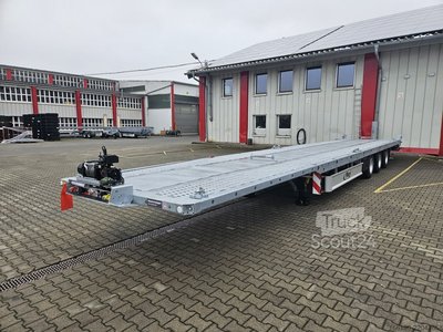 напівпричепи з відкритою цедрою Fliegl 3-вісною плато SDS 380 Спеціальна Mega-Z нова