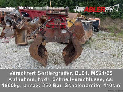 Verachtert Sortiergreifer MS21/25 hydr. Schnellvers