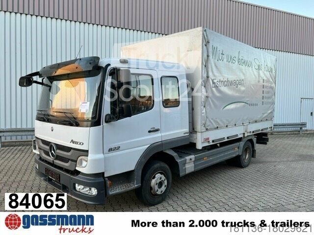 Pritschenwagen Mercedes-Benz Atego 822 4x2, Doka mit Kombisitzbank gebraucht