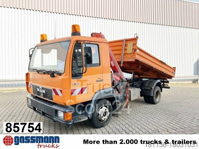 Transporter mit Kipper MAN 8.163 4x2 BB mit Kran Fassi F60A.23 gebraucht