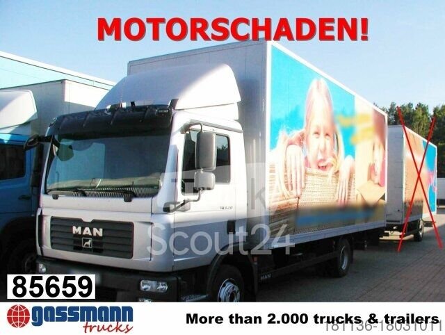 Transporter mit Koffer MAN TGL 8.210 4X2 BL mit LBW MBB, MOTORSCHADEN! gebraucht